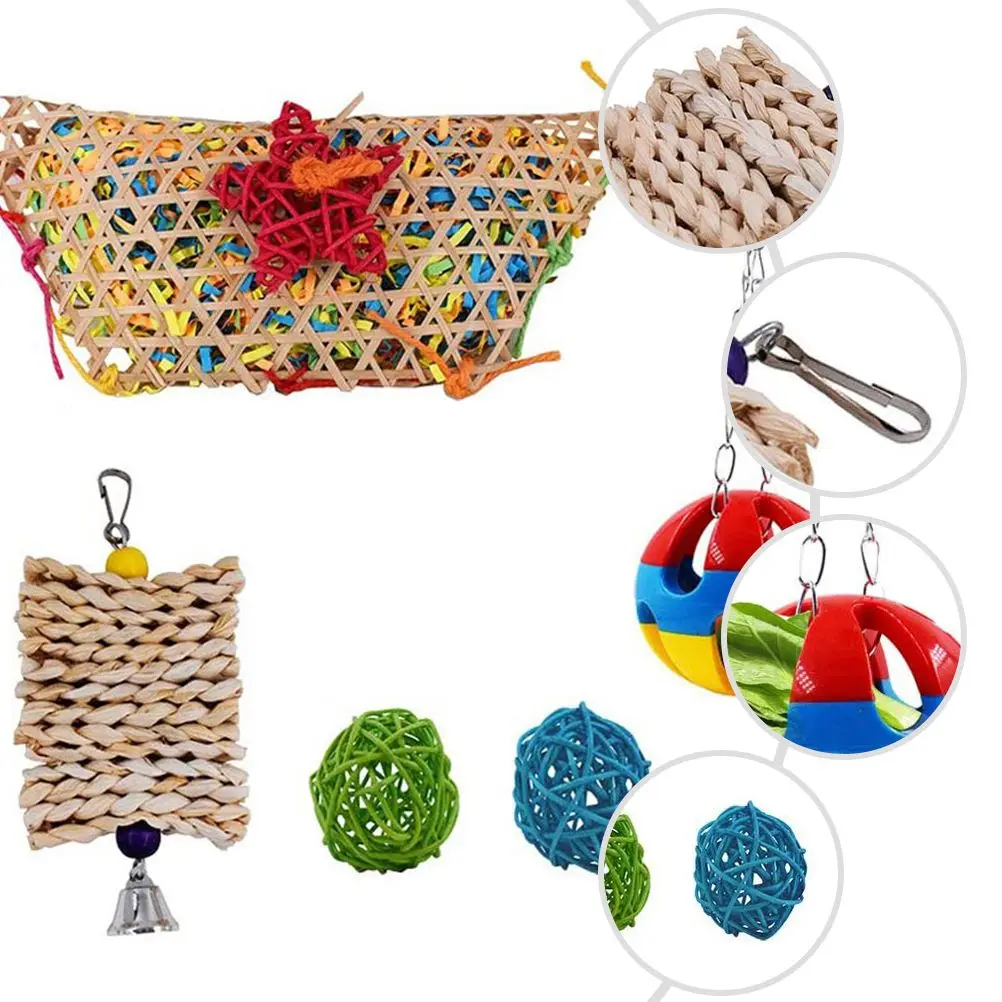 5 PCS/Set Chicken Toy Hanging Chew Coop Toys for Hens Parrot Straw Feeder Professional
5 PCS/Set Chicken Toy Hanging Chew Coop Toys for Hens Parrot Straw Feeder Professional
