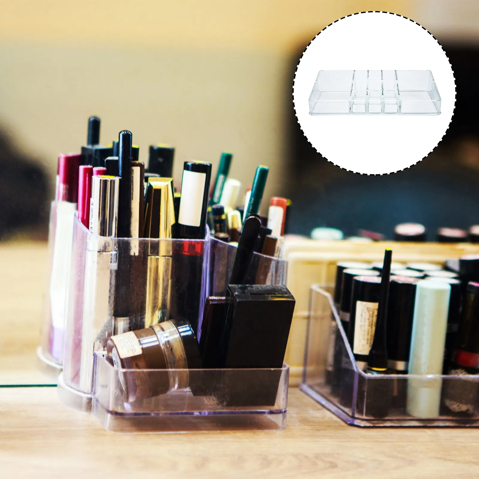 Acrylic Storage Box Transparent Multi-Grid Organizer Desktop Makeup Pill Container for Lipstick Nail Polish Brushes
Acrylic Storage Box Transparent Multi-Grid Organizer Desktop Makeup Pill Container for Lipstick Nail Polish Brushes