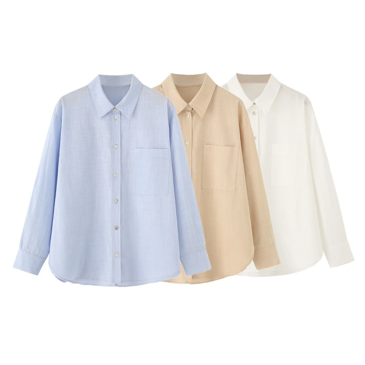 BM&MD&ZA Womens Linen Loose Fit Long Sleeve Lapel Collar Blouse Stylish Single Pocket Design Ladies Fashion Outfit
BM&MD&ZA Womens Linen Loose Fit Long Sleeve Lapel Collar Blouse Stylish Single Pocket Design Ladies Fashion Outfit