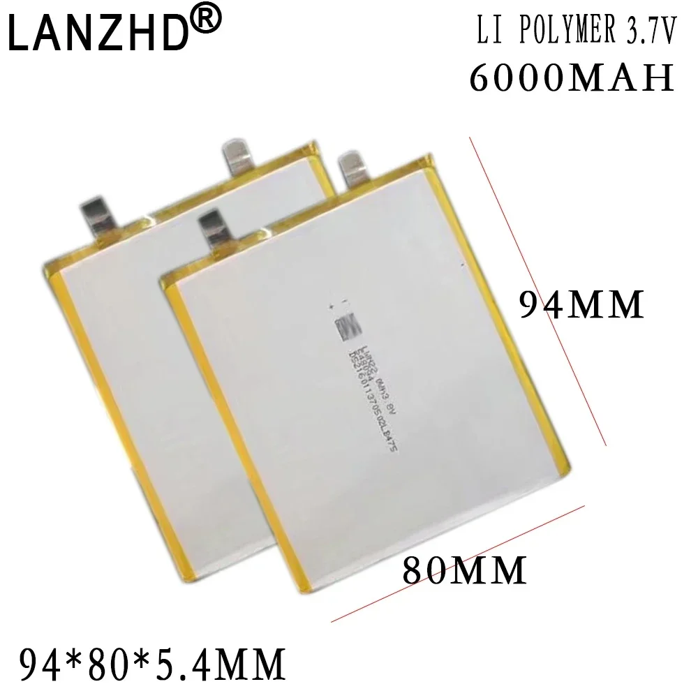 1-8pcs 3.7v 6000mAh 548094 Rechargeable Lipo Battery For GPS MP4 Camera Power Bank Tablet Electric Toys PAD DVD Lithium Polymer
1-8pcs 3.7v 6000mAh 548094 Rechargeable Lipo Battery For GPS MP4 Camera Power Bank Tablet Electric Toys PAD DVD Lithium Polymer