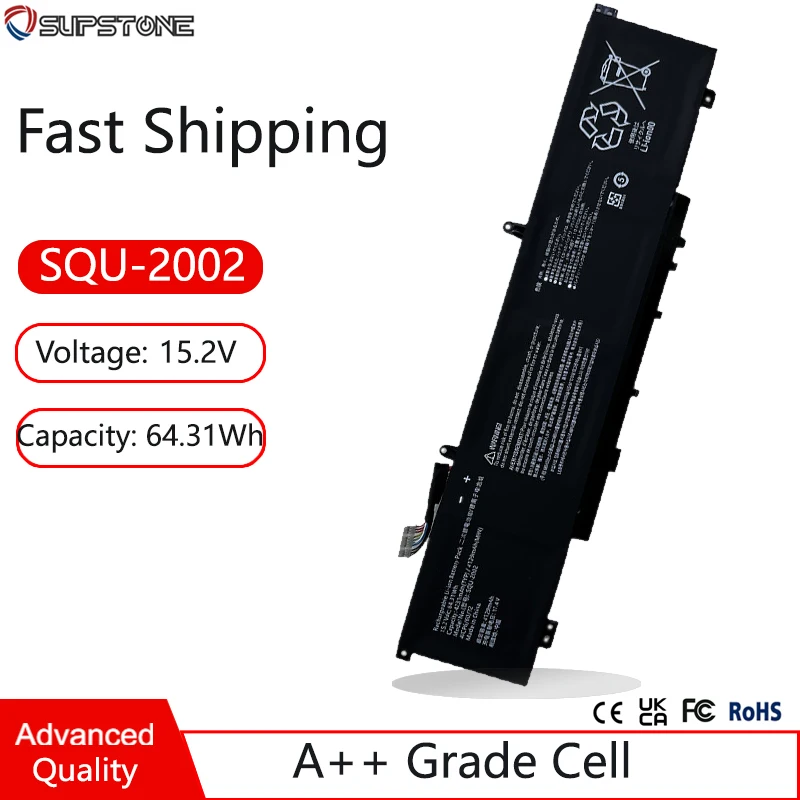 SQU-2002 Laptop Battery For Thunderobot ZERO 2021 I7-11800H RTX3060 2021 4ICP6/60/72 916QA139H
SQU-2002 Laptop Battery For Thunderobot ZERO 2021 I7-11800H RTX3060 2021 4ICP6/60/72 916QA139H