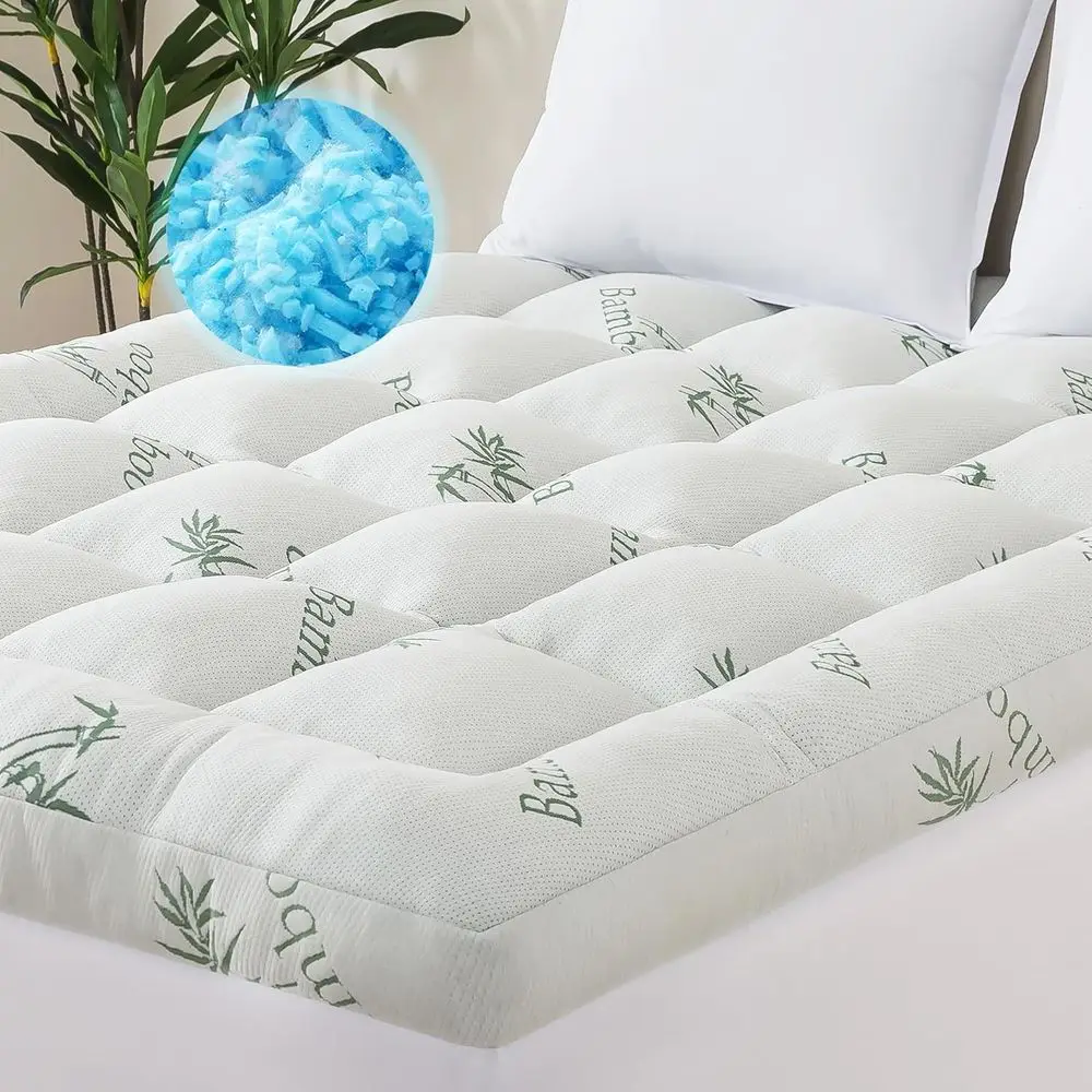 3 Queen Cooling Bamboo Viscose Pillow Top Mattress Topper for Hot Sleepers, 1700 GSM, Ultra Soft, 60x80
3 Queen Cooling Bamboo Viscose Pillow Top Mattress Topper for Hot Sleepers, 1700 GSM, Ultra Soft, 60x80