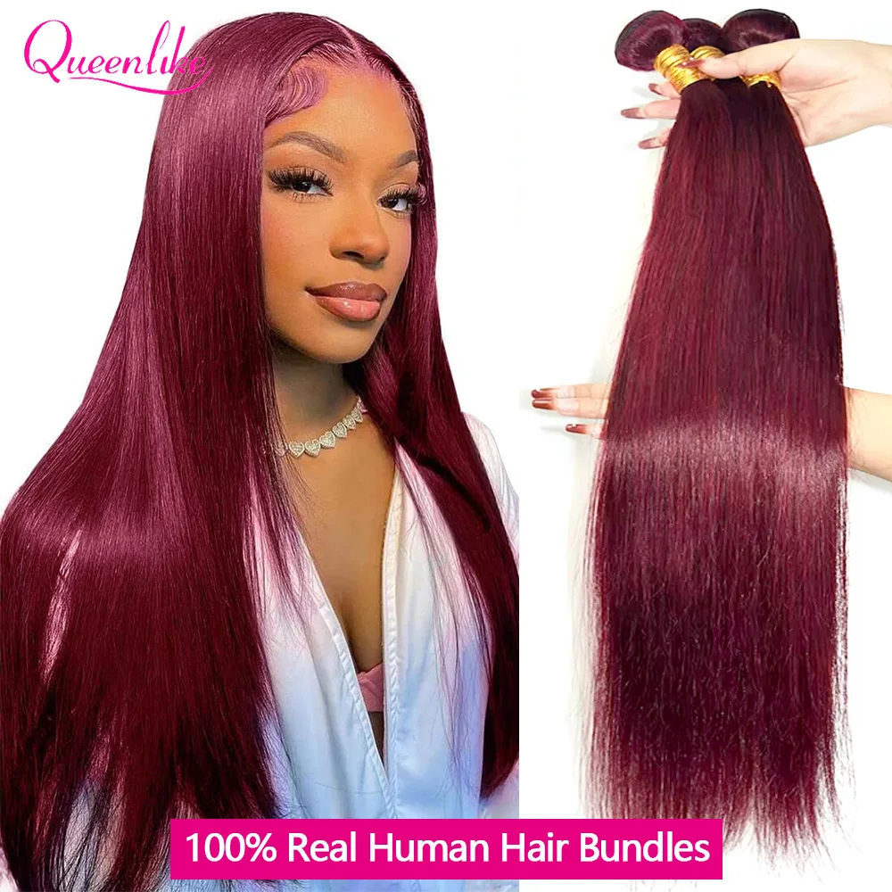 99J Human Hair Bundles Burgundy Color Grade 12A Straight Bundles Human Hair Brazilian Remy Hair 1/3 Bundles Raw hair For Women
99J Human Hair Bundles Burgundy Color Grade 12A Straight Bundles Human Hair Brazilian Remy Hair 1/3 Bundles Raw hair For Women