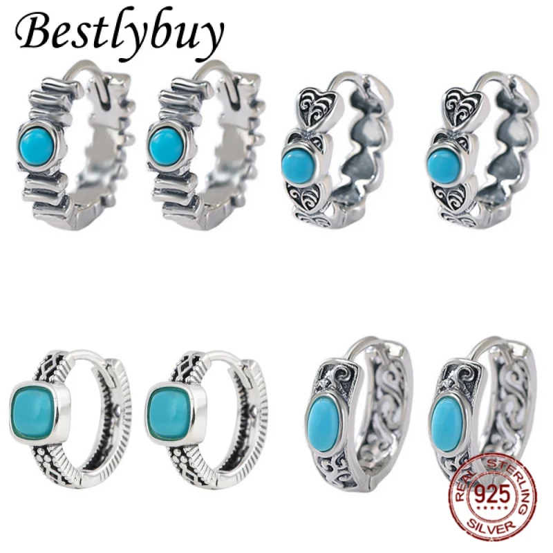 new S925 Pure Silver Natural Turquoise Earrings For Women Retro And Simple Style Fashionable Jewelry
new S925 Pure Silver Natural Turquoise Earrings For Women Retro And Simple Style Fashionable Jewelry