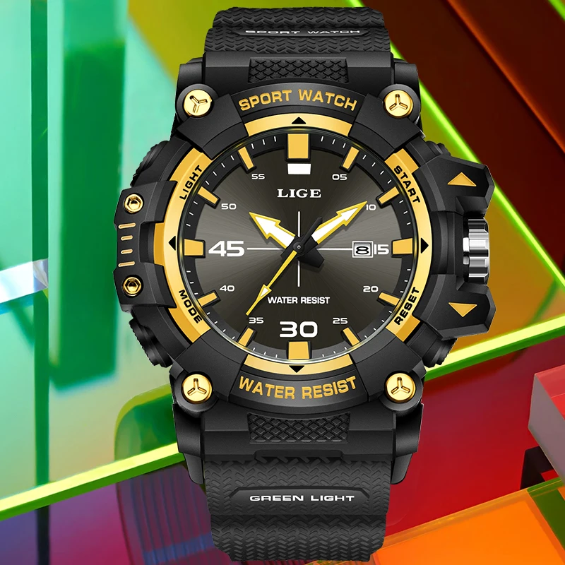 LIGE Simple Casual Sport Quartz Man Watch Fashion Outdoor Silicone Strap Luminous Waterproof Auto Date Watches for Men Gifts Box
LIGE Simple Casual Sport Quartz Man Watch Fashion Outdoor Silicone Strap Luminous Waterproof Auto Date Watches for Men Gifts Box