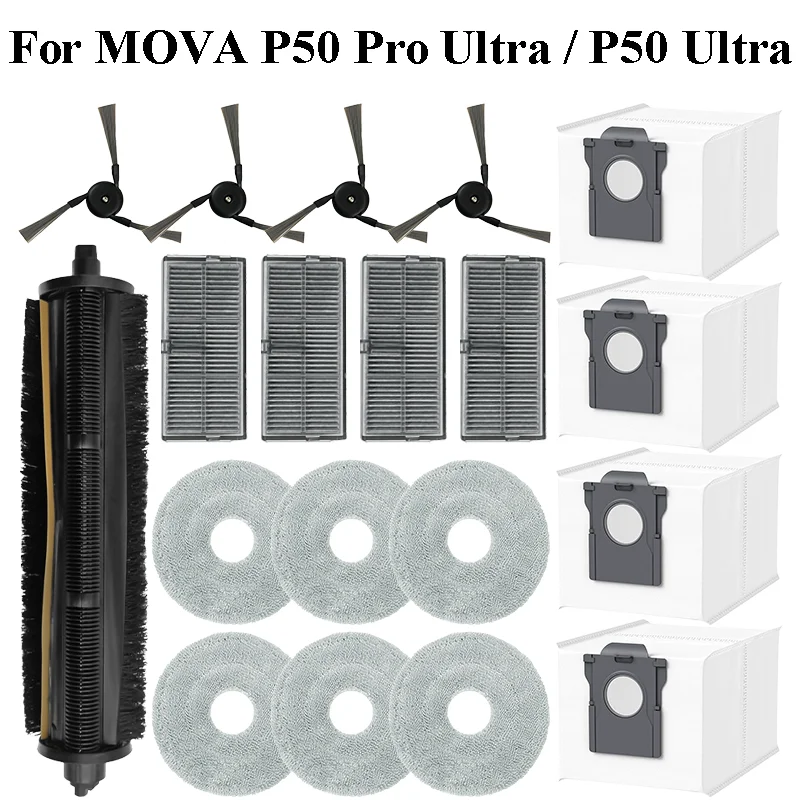 HEPA Filter Accessories For Mova P50 Pro Ultra / P50 Ultra Robot Vacuum Cleaner Tricut Brush Mop Cloth Dust Bag Accessories
HEPA Filter Accessories For Mova P50 Pro Ultra / P50 Ultra Robot Vacuum Cleaner Tricut Brush Mop Cloth Dust Bag Accessories