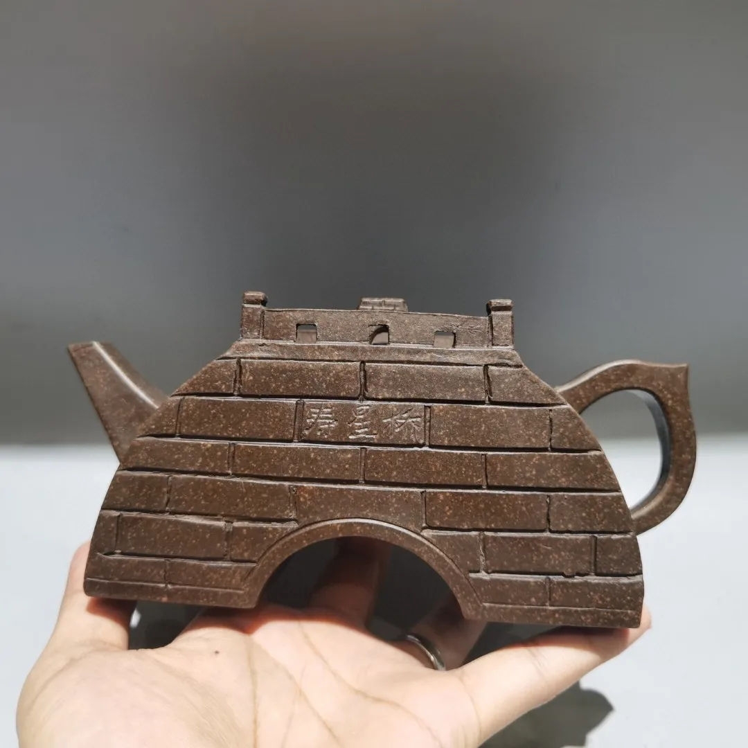 8"Chinese Yixing Purple Clay Teapot Longevity God Bridge Shaped Pot Kettle Teapot Teapot Pot Tea Maker Amass wealth
8"Chinese Yixing Purple Clay Teapot Longevity God Bridge Shaped Pot Kettle Teapot Teapot Pot Tea Maker Amass wealth