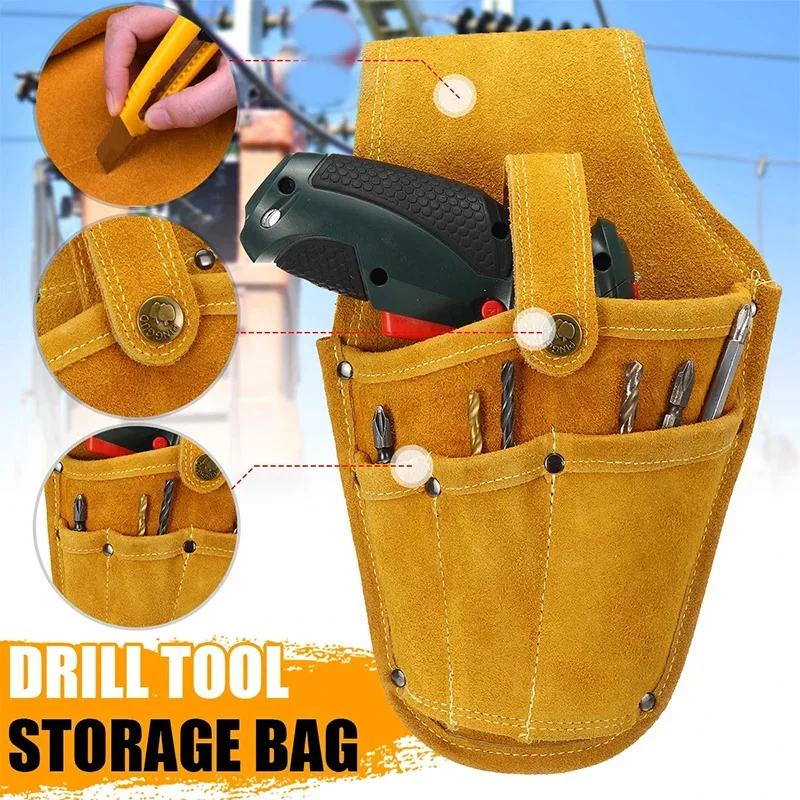 Cowhide Drill Holster Waist Tool Bag Durable Electric Waist Belt Tool Pouch Bag With Belt For Power Drill Electric Screwdriver
Cowhide Drill Holster Waist Tool Bag Durable Electric Waist Belt Tool Pouch Bag With Belt For Power Drill Electric Screwdriver
