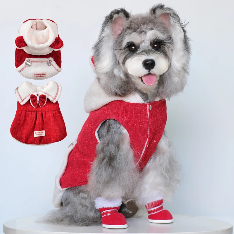 Dog clothes couple red festive new year cat teddy bear schnauzer autumn and winter clothes
Dog clothes couple red festive new year cat teddy bear schnauzer autumn and winter clothes