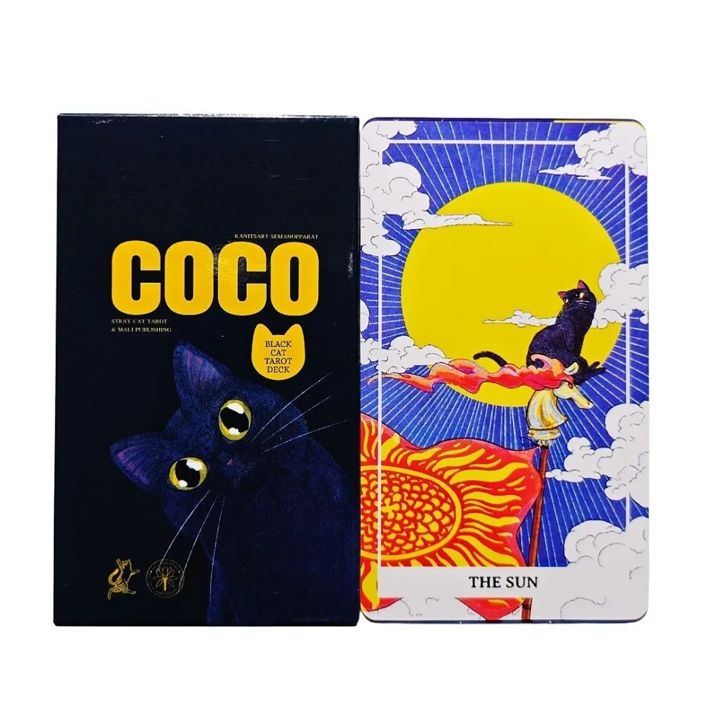 COCO Black Cat Tarot Deck – Whimsical Stray Cat Tarot, 78-Card Indie Tarot, Cute Cat Lover Divination Tool Gift 10.3*6cm
COCO Black Cat Tarot Deck – Whimsical Stray Cat Tarot, 78-Card Indie Tarot, Cute Cat Lover Divination Tool Gift 10.3*6cm