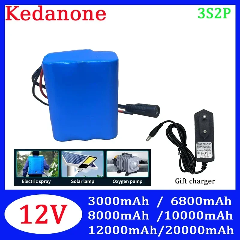 12V 6800mah battery 18650 Li-ion 6.8 Ah Rechargeable batteries with BMS Lithium Battery packs Protection Board +12.6V Charger
12V 6800mah battery 18650 Li-ion 6.8 Ah Rechargeable batteries with BMS Lithium Battery packs Protection Board +12.6V Charger
