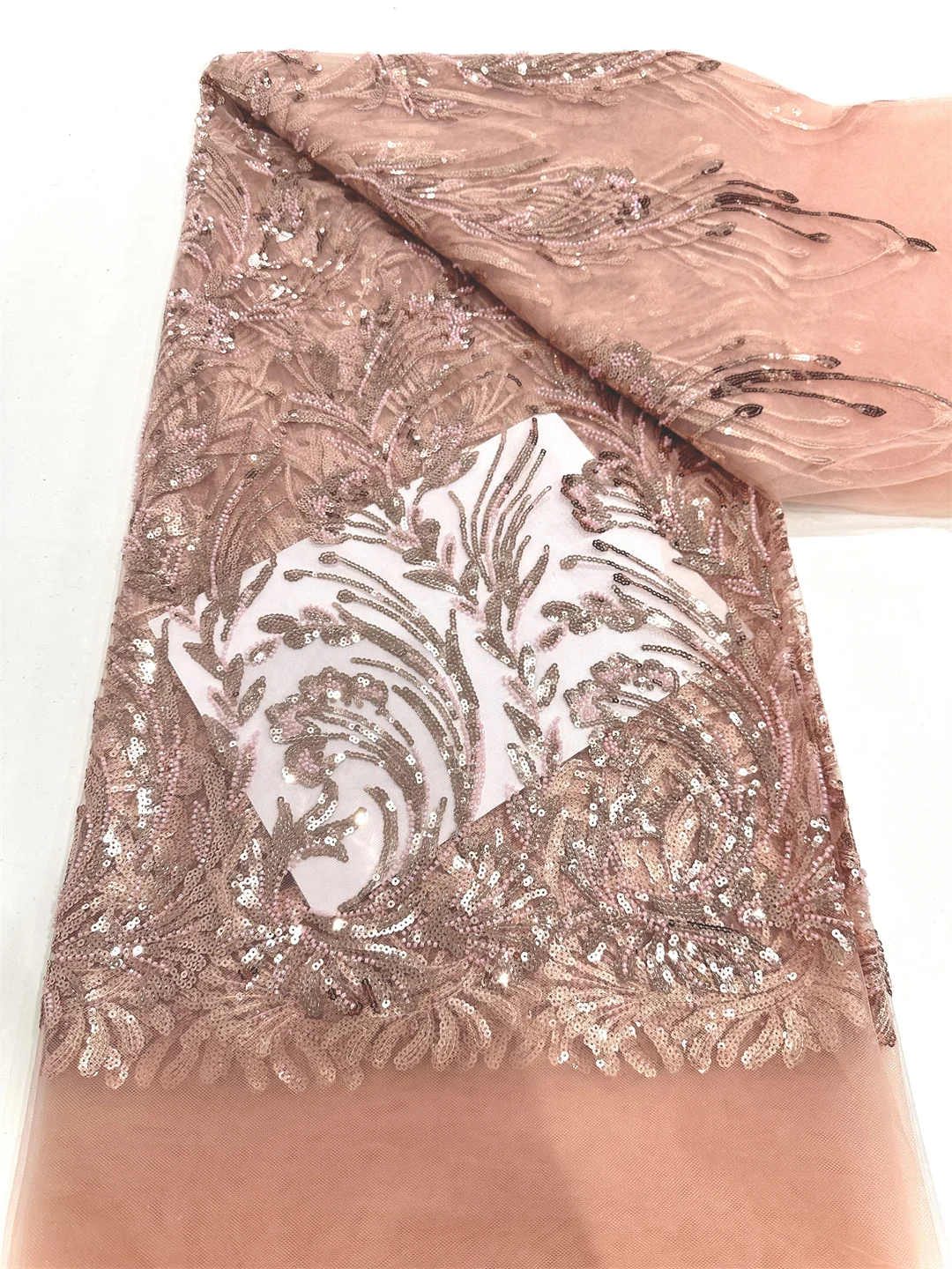 African Sequins Beaded Lace Fabrics 2025 High Quality Embroidery French Nigerian Lace Fabric For Wedding Sewing Material Dresses
African Sequins Beaded Lace Fabrics 2025 High Quality Embroidery French Nigerian Lace Fabric For Wedding Sewing Material Dresses