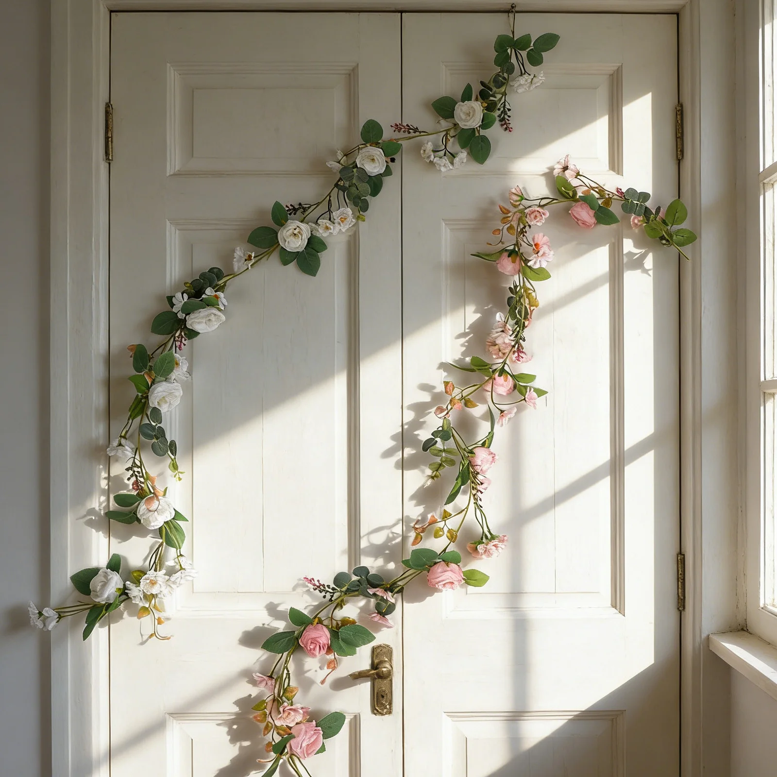 Artificial Rose and Eucalyptus Garland - Realistic Floral Vine Decor for Wedding Table Runner, Backdrop, Bridal Shower,
Artificial Rose and Eucalyptus Garland - Realistic Floral Vine Decor for Wedding Table Runner, Backdrop, Bridal Shower,