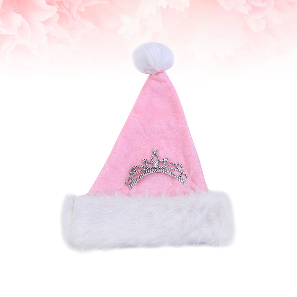 Pink Crown Christmas Hat Has Xmas Decorations Santa Holiday Party Caps for Kids Festival Hats
Pink Crown Christmas Hat Has Xmas Decorations Santa Holiday Party Caps for Kids Festival Hats