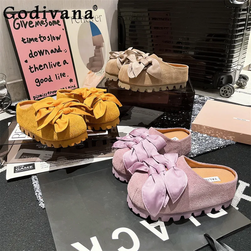 Sweet Kawaii Girl 2025 New Bow Big Head Shoes Platform Muffin Ballet Style Half Drag Birkenstock One Pedal Women's Single Shoe
Sweet Kawaii Girl 2025 New Bow Big Head Shoes Platform Muffin Ballet Style Half Drag Birkenstock One Pedal Women's Single Shoe