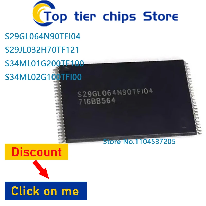 1 шт./лот S29GL064N90TFI04 S29JL032H70TF121 S34ML01G200TF100 S34ML02G100TFI00 TSOP 100% НОВЫЙ
1 шт./лот S29GL064N90TFI04 S29JL032H70TF121 S34ML01G200TF100 S34ML02G100TFI00 TSOP 100% НОВЫЙ