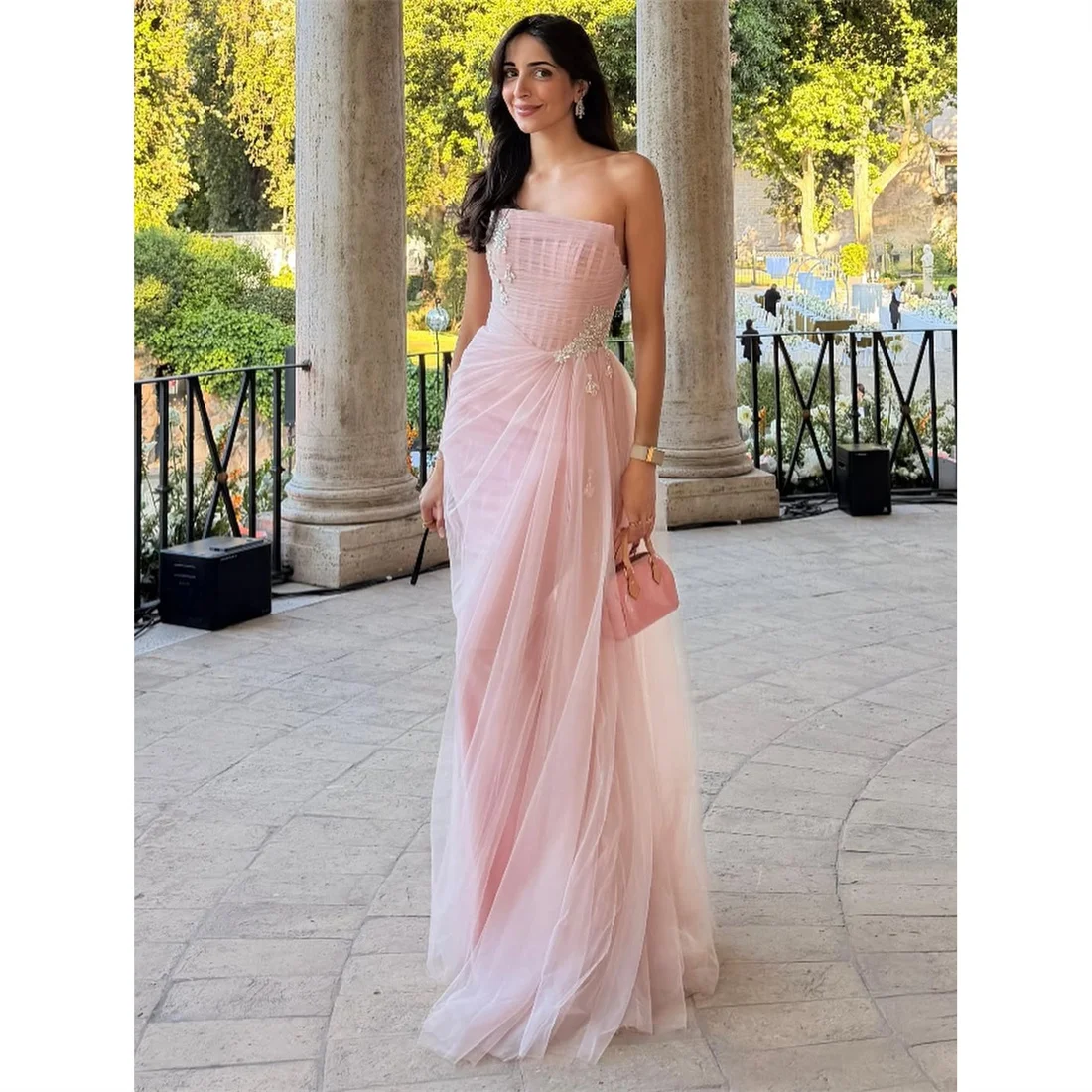 Aileen Tulle Strapless Pink A-Line Evening Dress 2026 Prom Dress Formal Ladies Premium Beautiful Wedding Party Customized
Aileen Tulle Strapless Pink A-Line Evening Dress 2026 Prom Dress Formal Ladies Premium Beautiful Wedding Party Customized