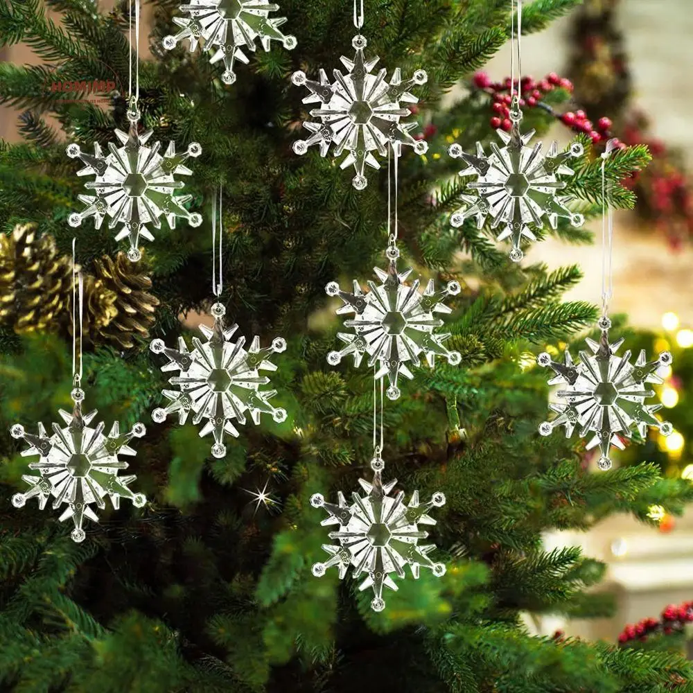 6pcs/set Transparent Acrylic Snowflake Pendant Lifelike Simulation Xmas Tree Hanging Ornaments Decorative
6pcs/set Transparent Acrylic Snowflake Pendant Lifelike Simulation Xmas Tree Hanging Ornaments Decorative