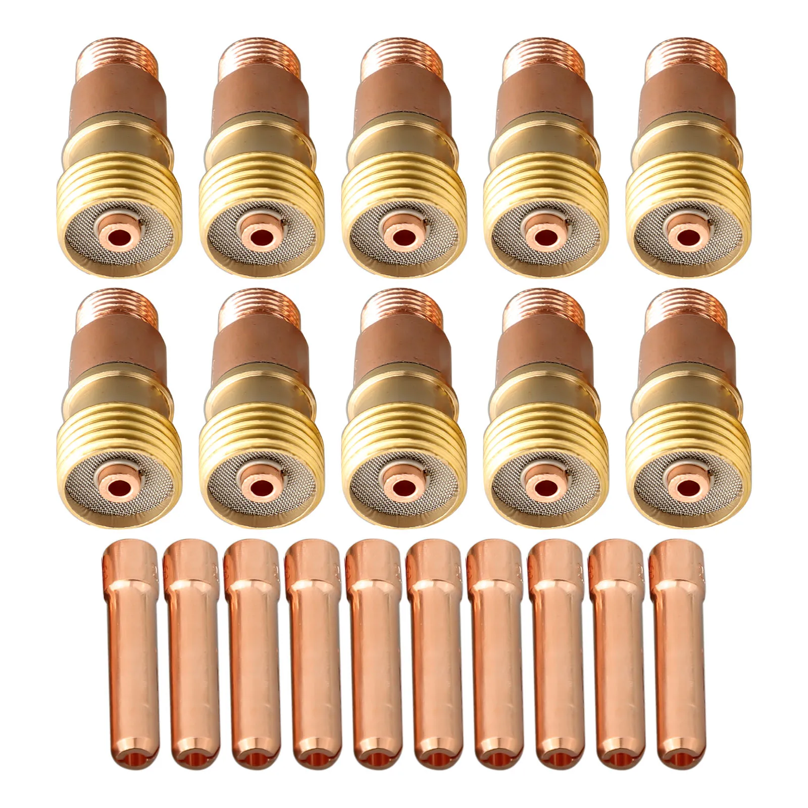 20 Piece TIG Collet Kit featuring For Stubby Gas Lens Compatibility with Models like 17GL332 and 10N24S for Welders
20 Piece TIG Collet Kit featuring For Stubby Gas Lens Compatibility with Models like 17GL332 and 10N24S for Welders
