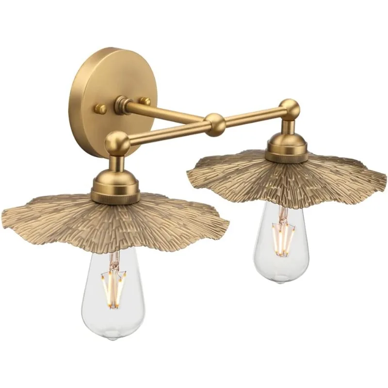 Vintage Metal Wall Sconce Brass Finished, Split Flower Design Wall Lamp Fixture, Home Decor Art Wall Light Hardwired Farmhouse
Vintage Metal Wall Sconce Brass Finished, Split Flower Design Wall Lamp Fixture, Home Decor Art Wall Light Hardwired Farmhouse