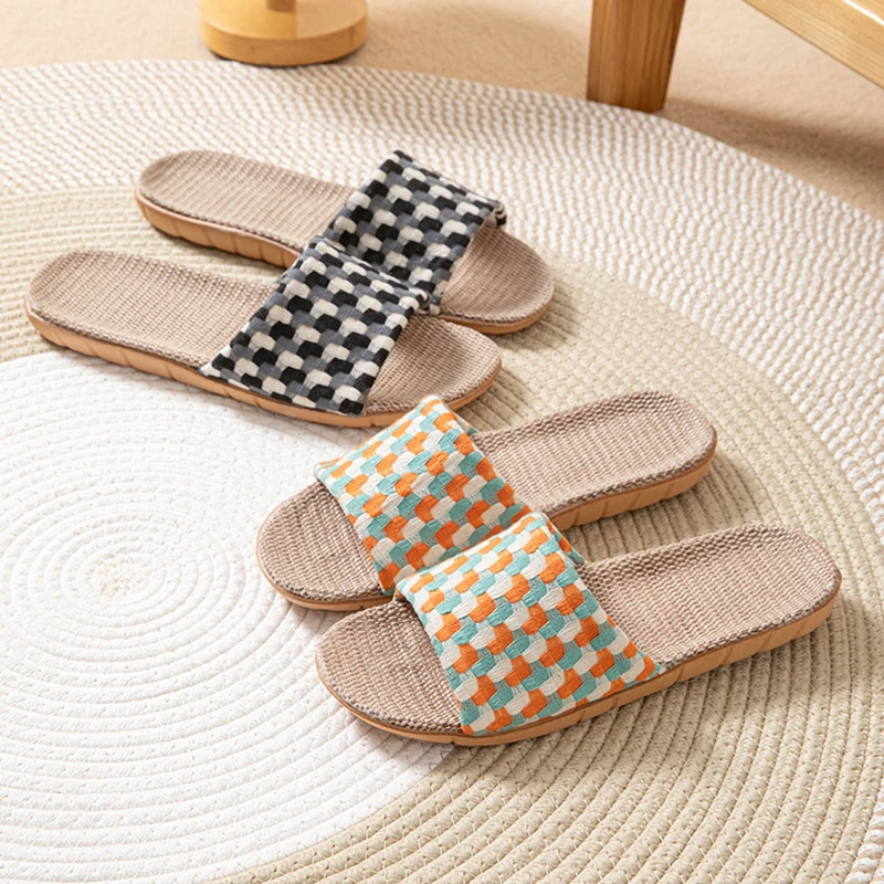 Summer Slippers for Women Home Linen Fabric Designer Shoes Ladies Elegant Indoor Soft Sole Anti-Slip Slides Couple Lightweight
Summer Slippers for Women Home Linen Fabric Designer Shoes Ladies Elegant Indoor Soft Sole Anti-Slip Slides Couple Lightweight