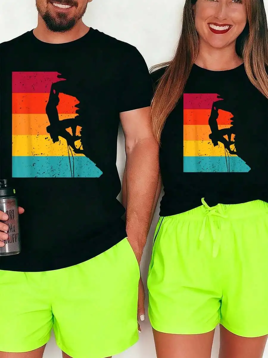 Retro Mountain Rock Climbing Graphic Tee For Men Casual Short Sleeve T-Shirt
Retro Mountain Rock Climbing Graphic Tee For Men Casual Short Sleeve T-Shirt