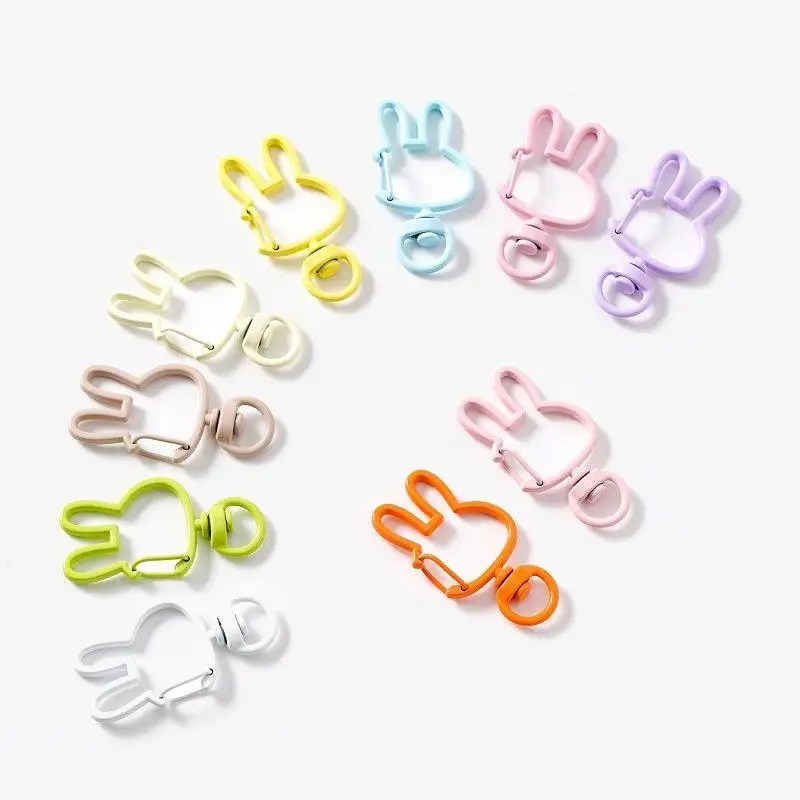 1pcs Cute Rabbit Lobster Clasps Openable Snap Buckles Clasps Hooks Keychain For DIY Jewelry Making Key Ring Findings Supplies
1pcs Cute Rabbit Lobster Clasps Openable Snap Buckles Clasps Hooks Keychain For DIY Jewelry Making Key Ring Findings Supplies