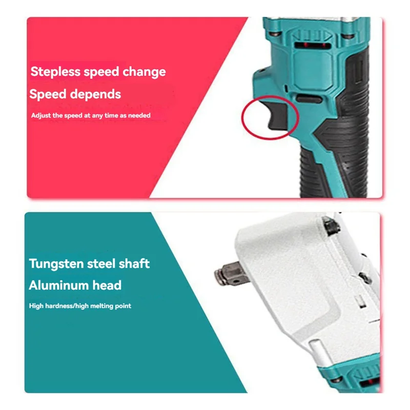 Most-1000NM Brushless Electric Ratchet Wrench 1/2'' Ratchet Wrench Set Power Tool Removal Screw Nut For 18V Battery
Most-1000NM Brushless Electric Ratchet Wrench 1/2'' Ratchet Wrench Set Power Tool Removal Screw Nut For 18V Battery