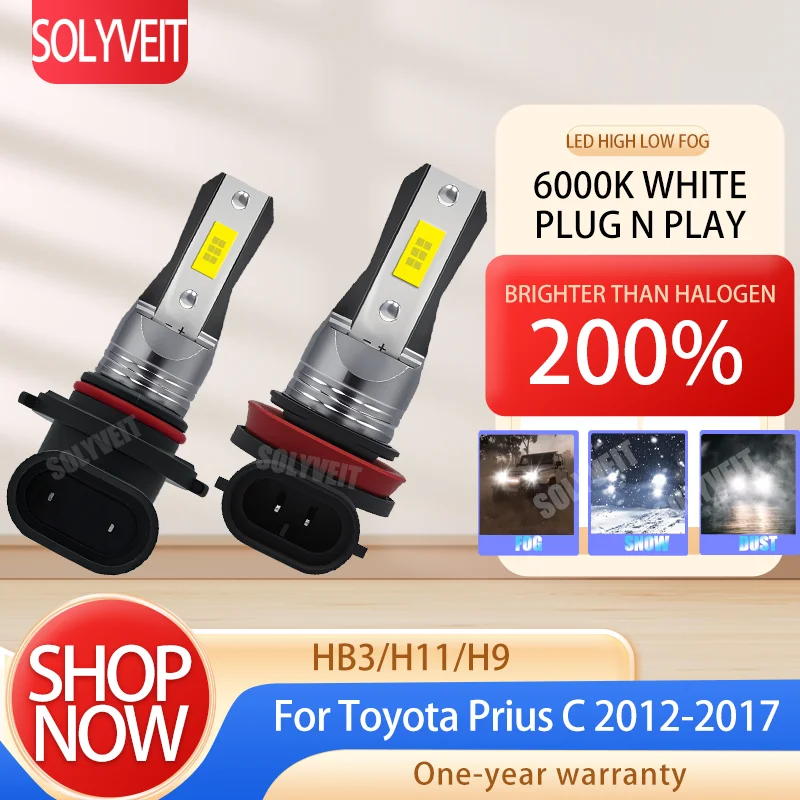 Upgrade Your Car's Front-End Appearance with White Light LED high low Fog Kit For Toyota Prius C 2012 2013 2014 2015 2016 2017
Upgrade Your Car's Front-End Appearance with White Light LED high low Fog Kit For Toyota Prius C 2012 2013 2014 2015 2016 2017