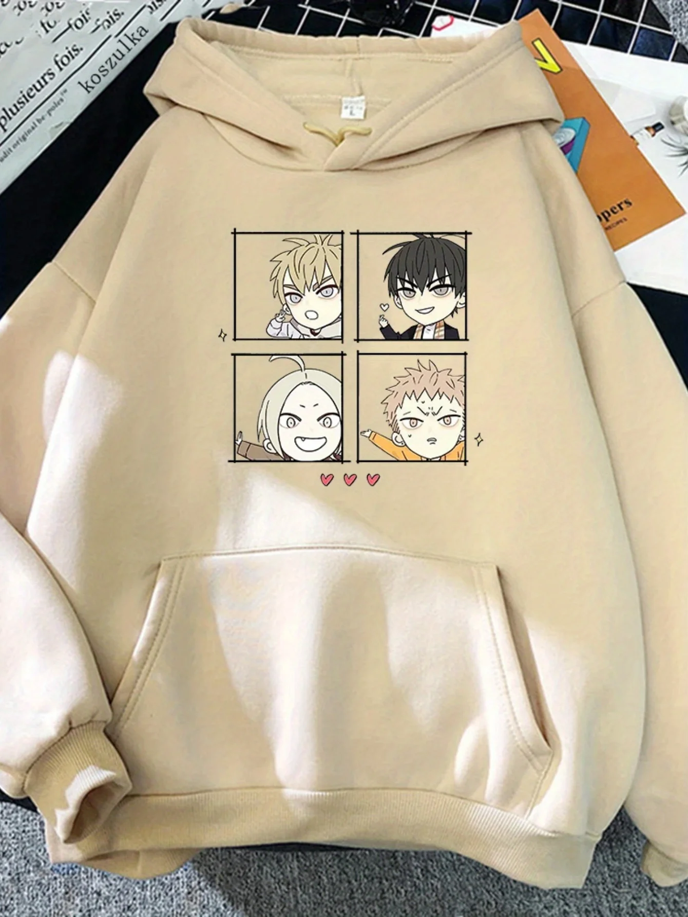 Women's anime patterned hooded sweatshirt suitable for casual wear black casual anime aesthetic hooded sweatshirt
Women's anime patterned hooded sweatshirt suitable for casual wear black casual anime aesthetic hooded sweatshirt