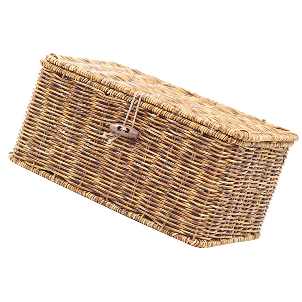 Woven Storage Box Rattan Basket Iron Frame Reinforced Multifunctional Container Snacks Bin Dust Proof Lid Bedroom Living Room
Woven Storage Box Rattan Basket Iron Frame Reinforced Multifunctional Container Snacks Bin Dust Proof Lid Bedroom Living Room