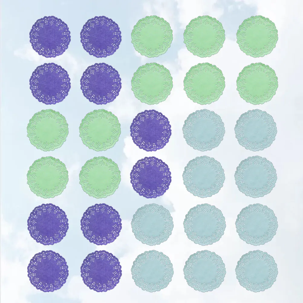 300PCS Colorful Round Disposable Oil-Absorbing Lace Paper Doilies Cake Box Liner Packaging Paper Pad (Blue/Green/Purple, Each Co
300PCS Colorful Round Disposable Oil-Absorbing Lace Paper Doilies Cake Box Liner Packaging Paper Pad (Blue/Green/Purple, Each Co