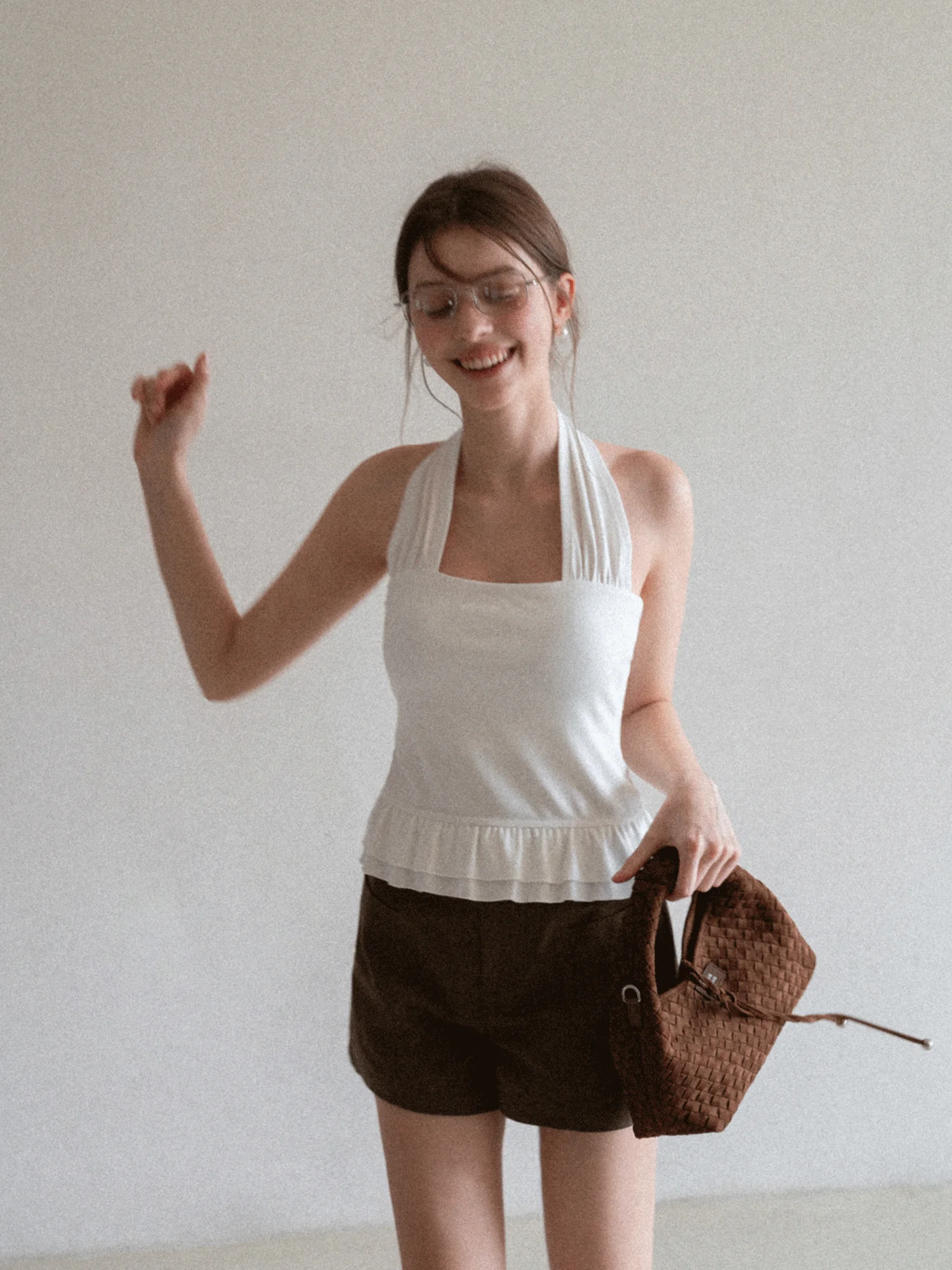 White Hanging Neck Backless Slim Fit Vest EGGKA Summer Short Style Sleeveless Women's Outerwear Versatile Elastic Bodycon Top
White Hanging Neck Backless Slim Fit Vest EGGKA Summer Short Style Sleeveless Women's Outerwear Versatile Elastic Bodycon Top