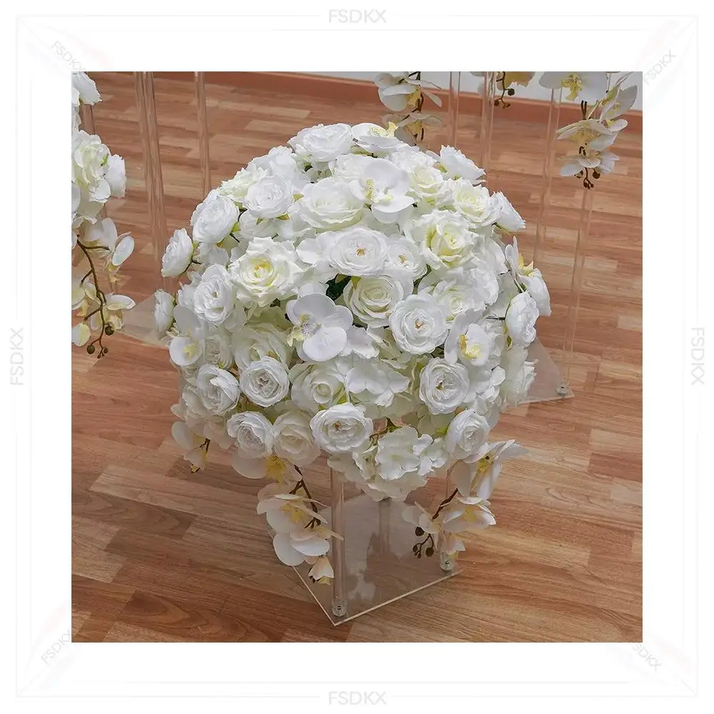 Customized Rose Flower Ball White Silk Artificial Flower Rose Ball Centerpieces for Wedding Winter Wonderland Party Decoration
Customized Rose Flower Ball White Silk Artificial Flower Rose Ball Centerpieces for Wedding Winter Wonderland Party Decoration