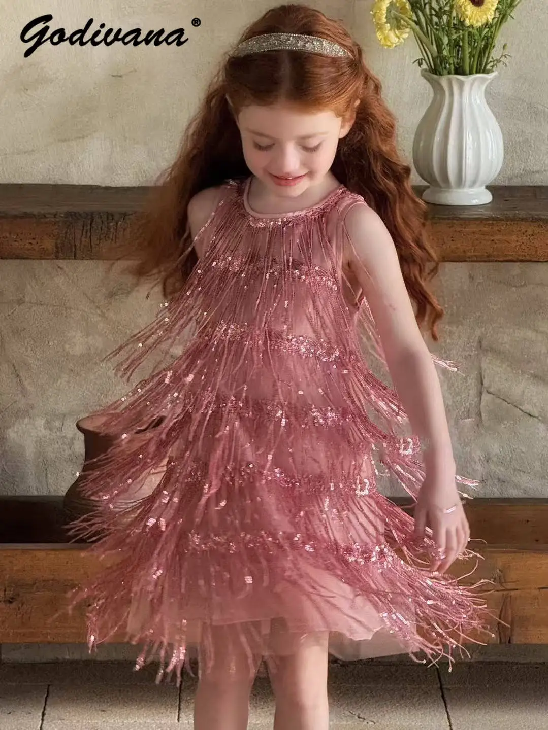 Sweet Cute Baby Girls Summer 2026 New French Fashion Tassel Princess Dress Childrens Elegant Mesh O-neck Sleeveless Formal Gown
Sweet Cute Baby Girls Summer 2026 New French Fashion Tassel Princess Dress Childrens Elegant Mesh O-neck Sleeveless Formal Gown