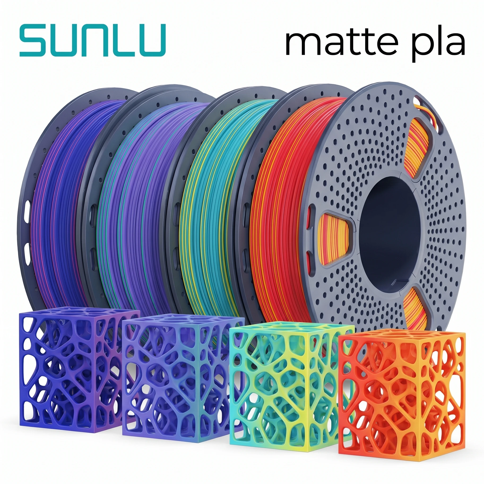 SUNLU Bundle filament 4/8 spool mix color 250g x 4 filament silk PLA/matte PLA/PETG For 3D Printers
SUNLU Bundle filament 4/8 spool mix color 250g x 4 filament silk PLA/matte PLA/PETG For 3D Printers