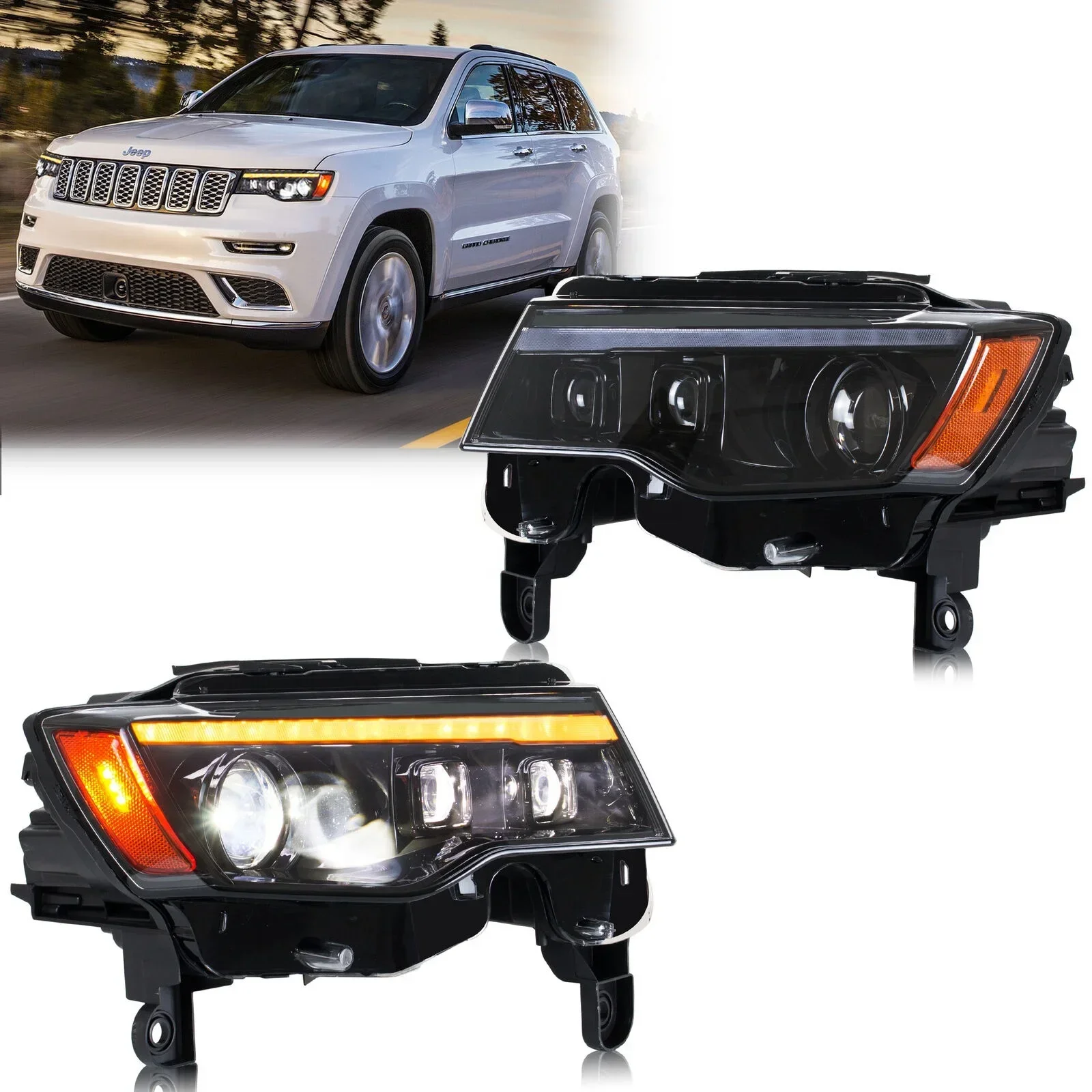 Автозапчасти, фары, светодиодная лампа для Jeep Grand Cherokee 2017-2021, проектор 4-го поколения WK2, динамический указатель поворота в сборе
Автозапчасти, фары, светодиодная лампа для Jeep Grand Cherokee 2017-2021, проектор 4-го поколения WK2, динамический указатель поворота в сборе