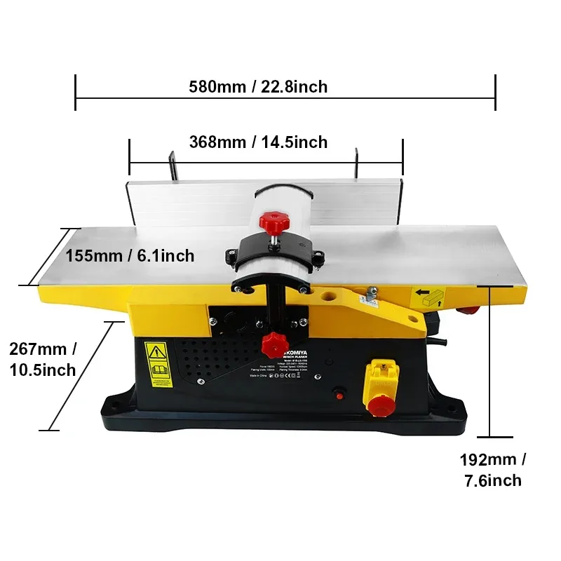6-дюймовый настольный строгальный станок по дереву, электрический толщиной 1800 Вт для ручного строгания, деревообработки, резьбы по дереву, центральные инструменты
6-дюймовый настольный строгальный станок по дереву, электрический толщиной 1800 Вт для ручного строгания, деревообработки, резьбы по дереву, центральные инструменты