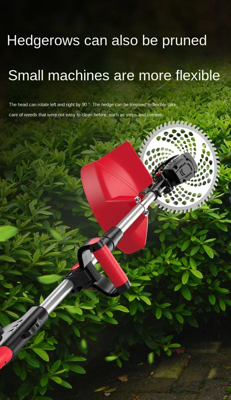 Electric lawn mower rechargeable small household portable high-power multi-functional agricultural lithium battery lawn mower
Electric lawn mower rechargeable small household portable high-power multi-functional agricultural lithium battery lawn mower