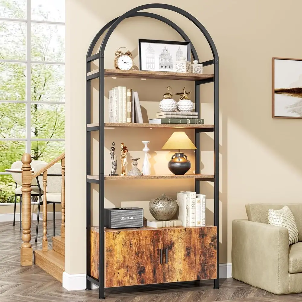 71 Industrial Style Metal Bookshelf, Freestanding Display Stand, Suitable for Living Room and Home Office, Brown
71 Industrial Style Metal Bookshelf, Freestanding Display Stand, Suitable for Living Room and Home Office, Brown