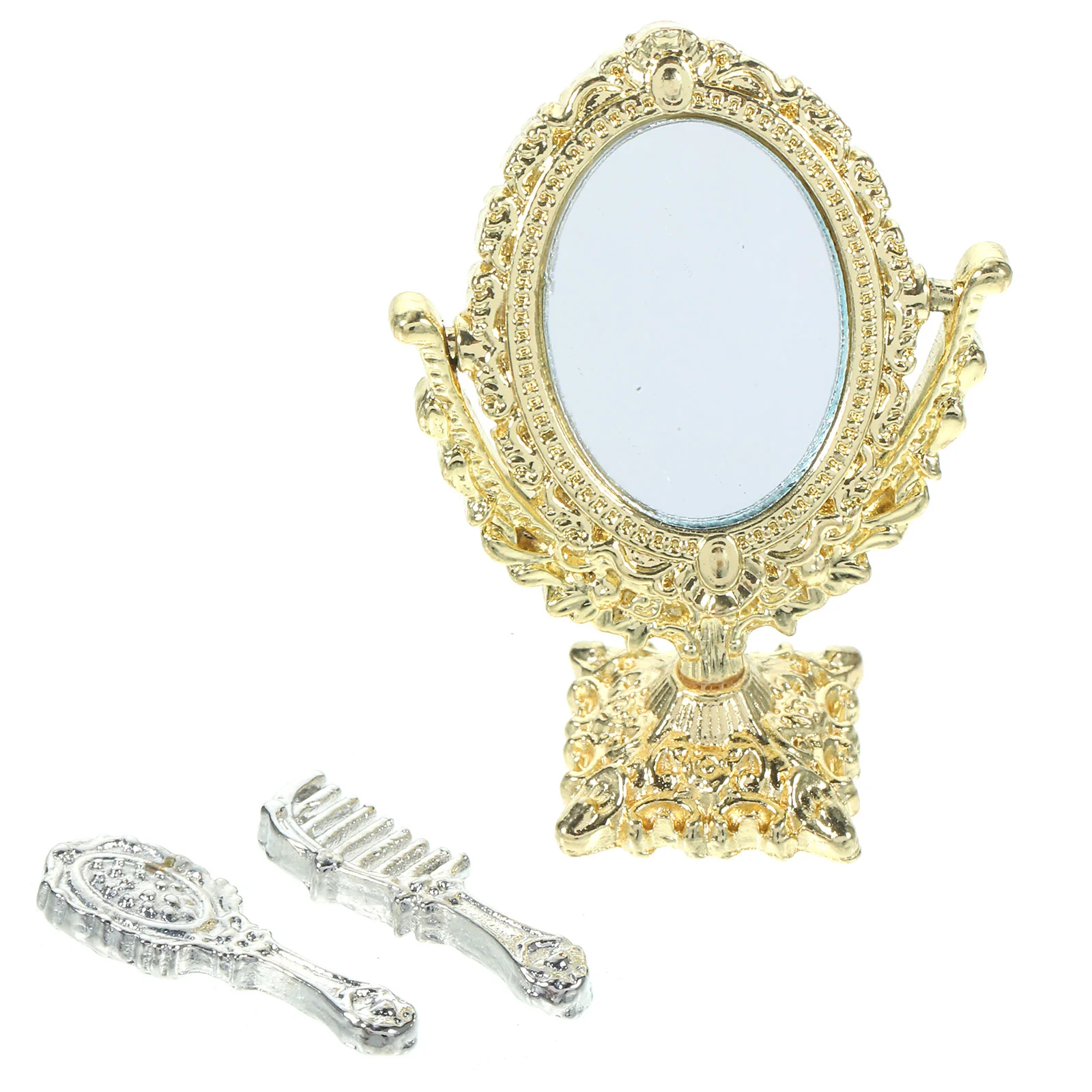 Comb Dollhouse Mirror Makeup Light Toys Alloy Bedroom Furniture Mirrors for Party
Comb Dollhouse Mirror Makeup Light Toys Alloy Bedroom Furniture Mirrors for Party