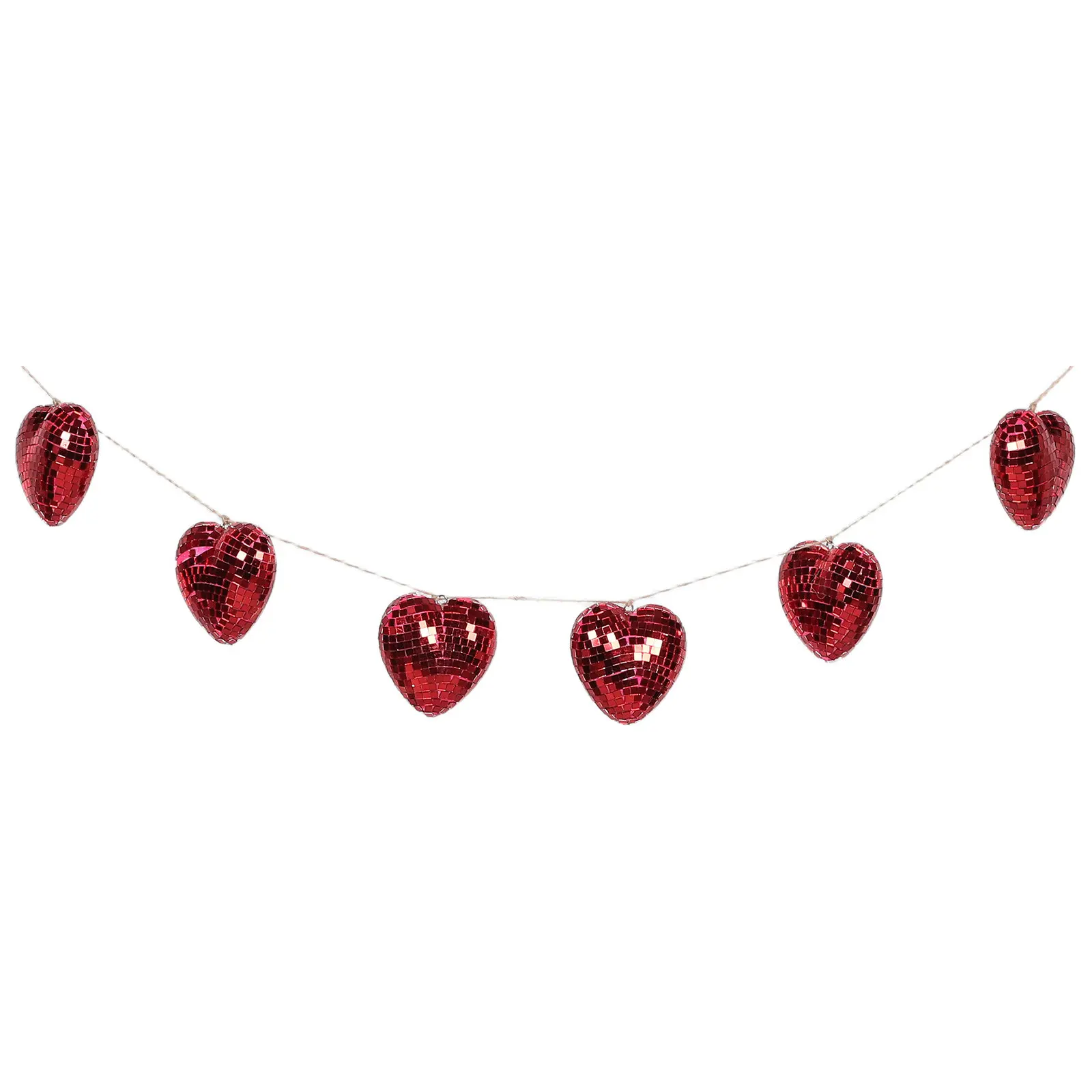 Valentines Day Heart Shaped Disco Ball Garland Reflective Romantic Hanging Decoration Colorful Heart Pendant Party Home Wedding
Valentines Day Heart Shaped Disco Ball Garland Reflective Romantic Hanging Decoration Colorful Heart Pendant Party Home Wedding