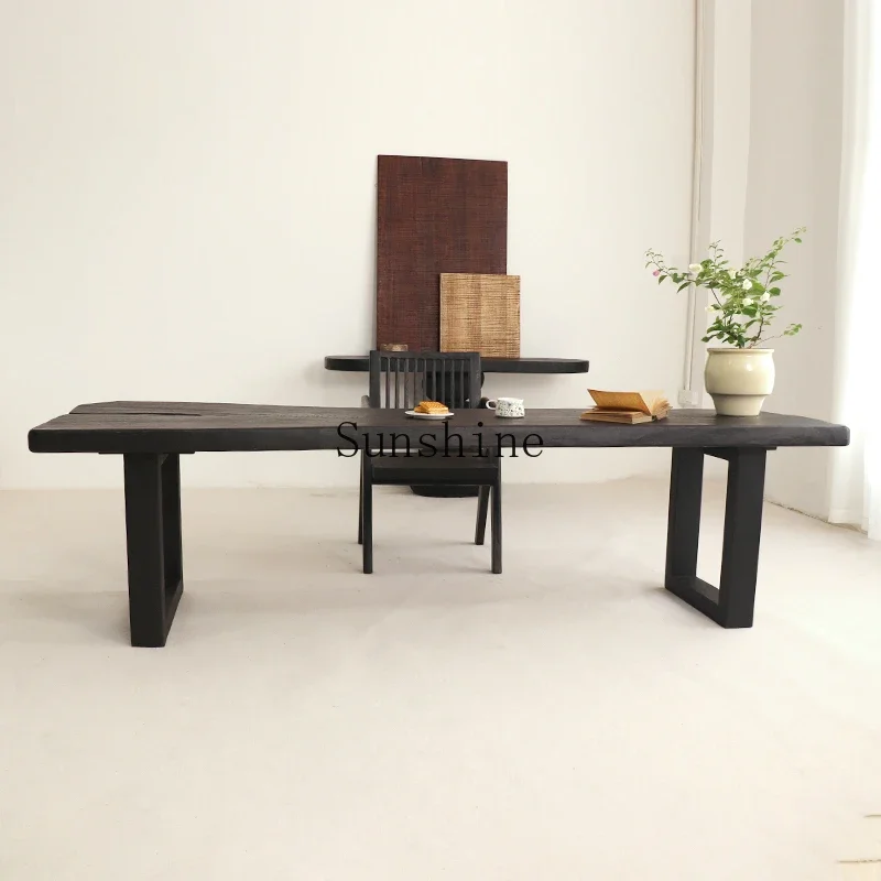 Log natural edge large board dining table solid wood office meeting wabi sandy wind creative simple modern
Log natural edge large board dining table solid wood office meeting wabi sandy wind creative simple modern
