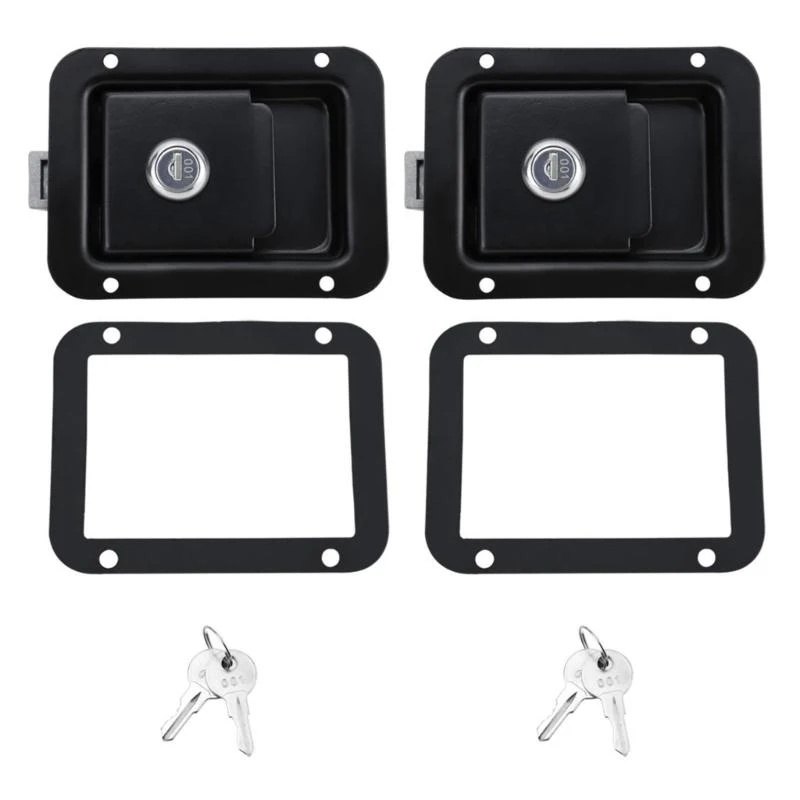 57BA Metal Door Lock Entry Handle Latches Lock Replacement Waterproof Trailer Lock Adjustable for Trailer & Outdoor Equipment
57BA Metal Door Lock Entry Handle Latches Lock Replacement Waterproof Trailer Lock Adjustable for Trailer & Outdoor Equipment