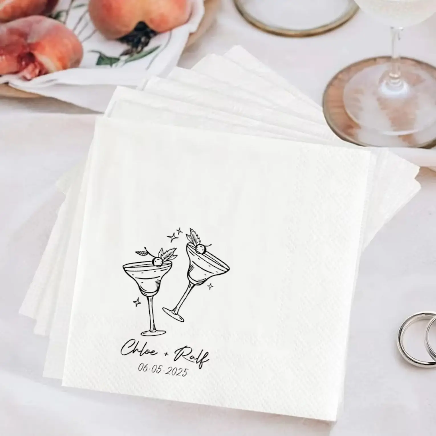 Personalized Paper Napkins for Wedding Custom Cocktail Napkins of Text Elegent Disposable Napkins,for Baby Shower Hen Party
Personalized Paper Napkins for Wedding Custom Cocktail Napkins of Text Elegent Disposable Napkins,for Baby Shower Hen Party