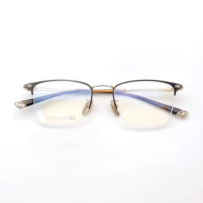 Half-Frame Glasses Pure Titanium Ultra-Light Myopia Glasses Frame Retro Fashion Optical Glasses Can Be Equipped with Myopia Degree
Half-Frame Glasses Pure Titanium Ultra-Light Myopia Glasses Frame Retro Fashion Optical Glasses Can Be Equipped with Myopia Degree