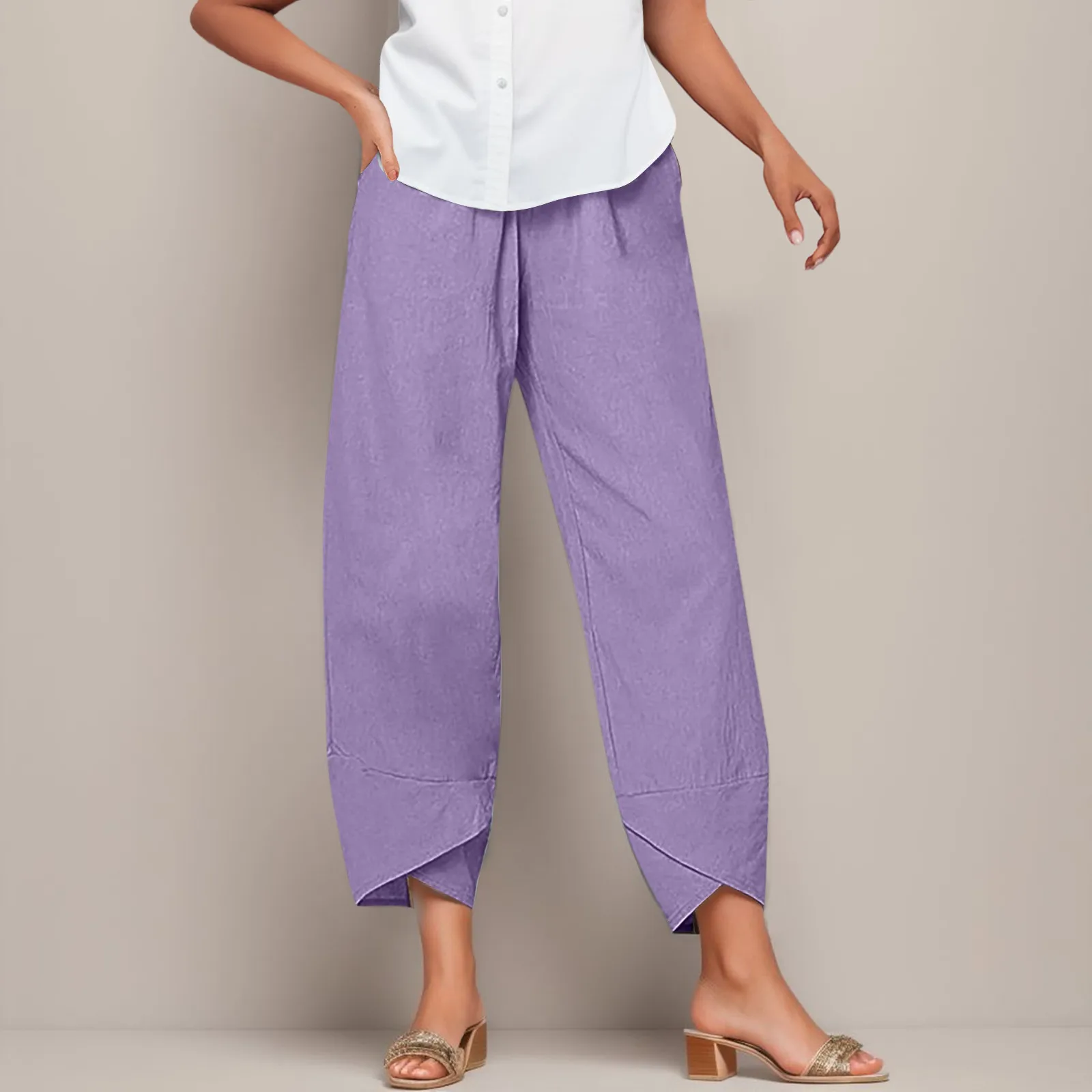 2024 Women's Summer Casual Cotton Linen Pants Vintage Loose Harem Pants Floral Printed Elastic Waist Wide Leg Pants Female
2024 Women's Summer Casual Cotton Linen Pants Vintage Loose Harem Pants Floral Printed Elastic Waist Wide Leg Pants Female