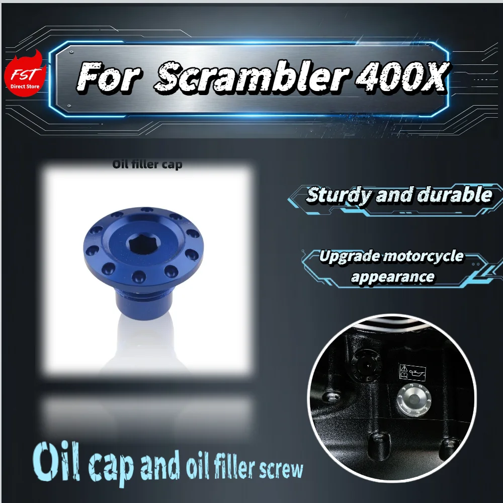 For Scrambler 400X Anti-Leak Oil Filler Cap Engine Oil Plug Screw Replacement Kit Motorcycle Maintenance Parts
For Scrambler 400X Anti-Leak Oil Filler Cap Engine Oil Plug Screw Replacement Kit Motorcycle Maintenance Parts