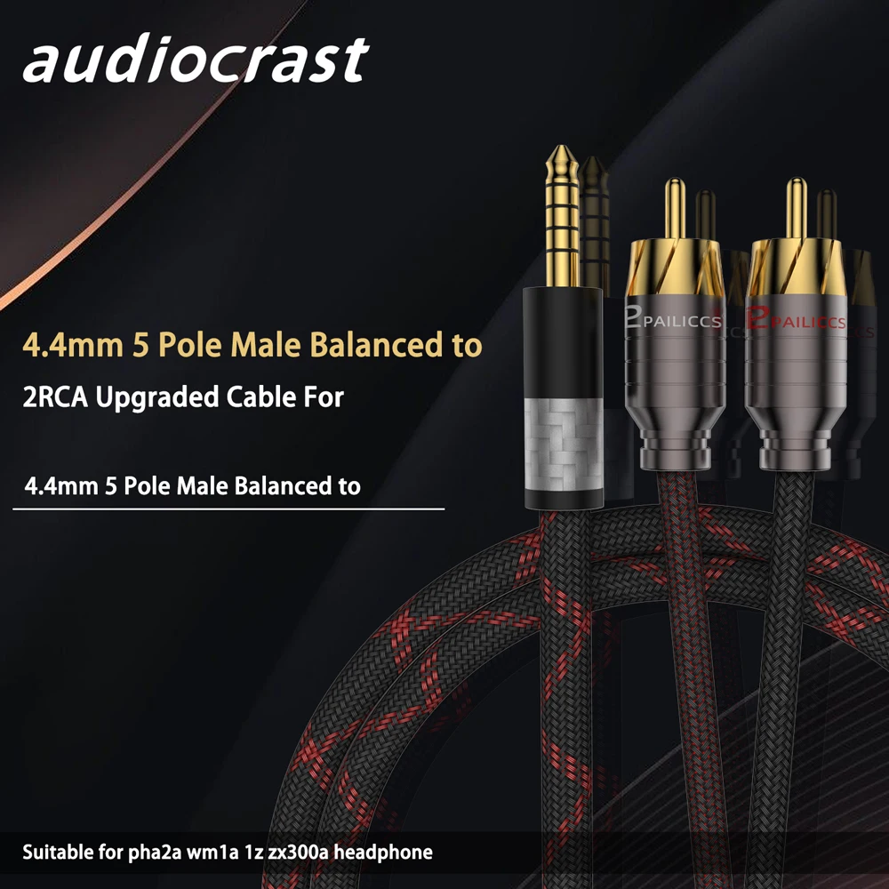 A53 Premium Balanced 4.4mm to Dual RCA Audio Cable, HiFi Audiophile Grade Gold-Plated Interconnect for DAP, Amplifier Home Stere
A53 Premium Balanced 4.4mm to Dual RCA Audio Cable, HiFi Audiophile Grade Gold-Plated Interconnect for DAP, Amplifier Home Stere