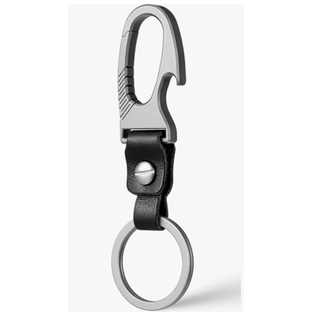 Titanium Bottle Opener keychain,Leather Carabiner Key Chain Ring Clip,EDC Tactical Car Key Fob Holder for Men Women
Titanium Bottle Opener keychain,Leather Carabiner Key Chain Ring Clip,EDC Tactical Car Key Fob Holder for Men Women